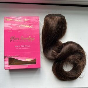 Glam Seamless Hair Extensions- Brown Invisi Ponytail